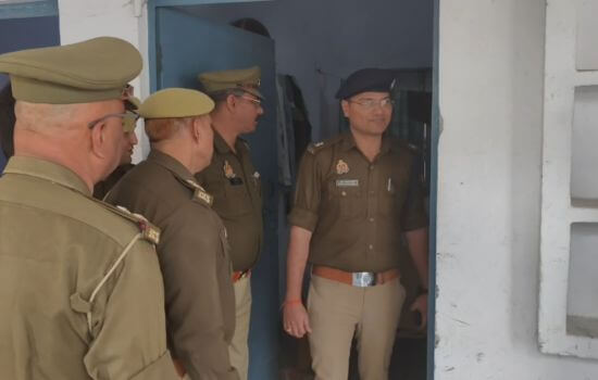 SP Rural Kumar Akash Singh conducted the annual inspection of Bhojpur police station