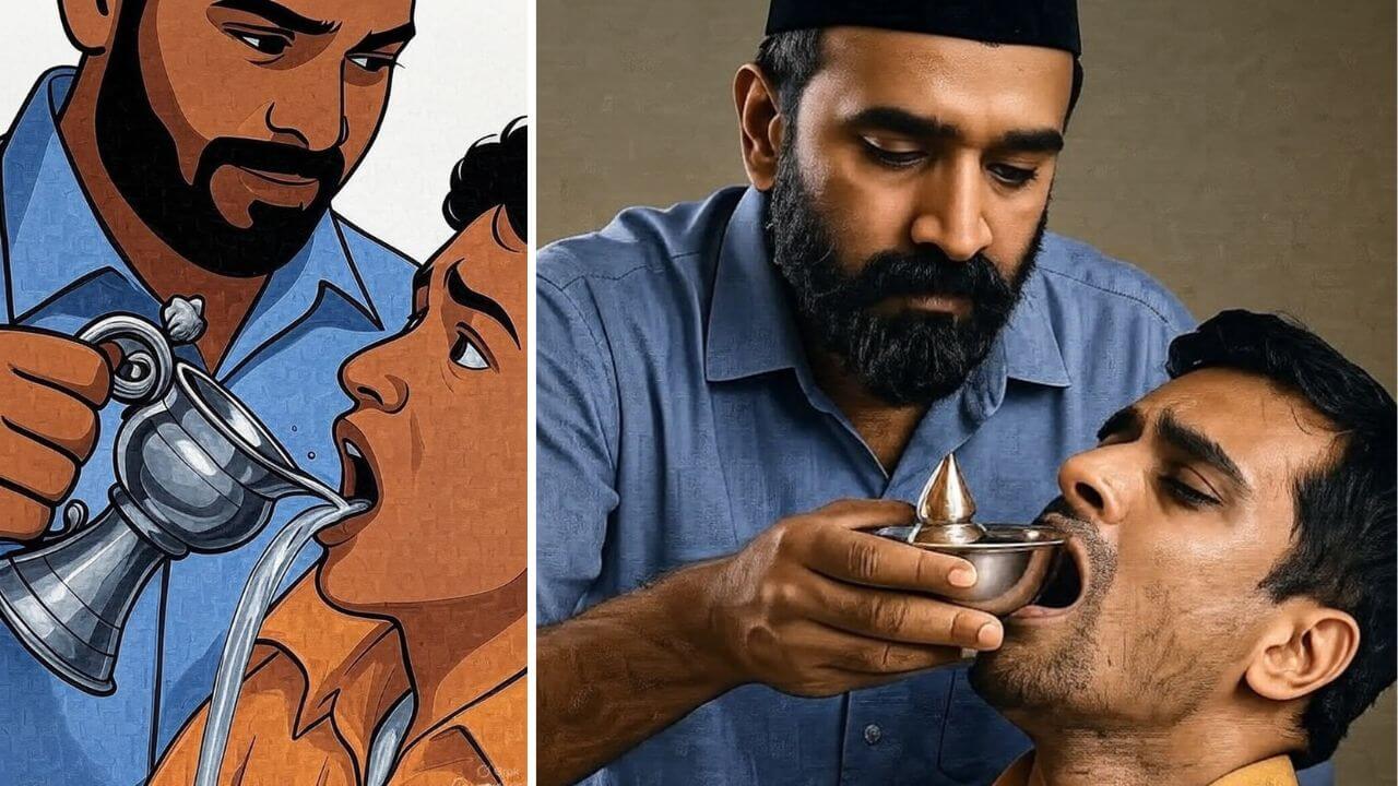 Dalits forced a Brahmin to drink urine